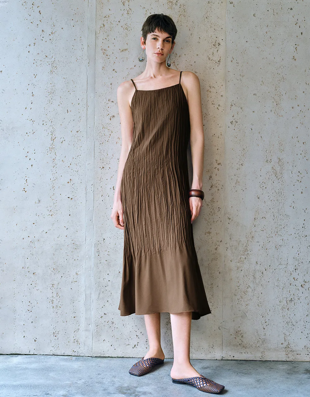 Square--cut Collar A-Line Cami Dress sold by Urban Revivo