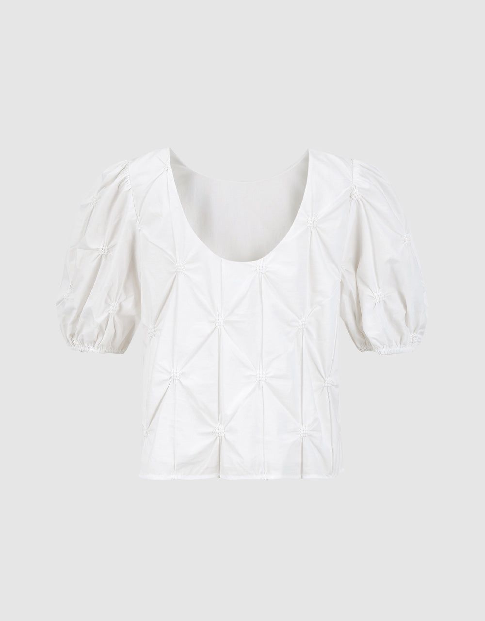 Embossed Puff Sleeve Overhead Shirt sold by Urban Revivo