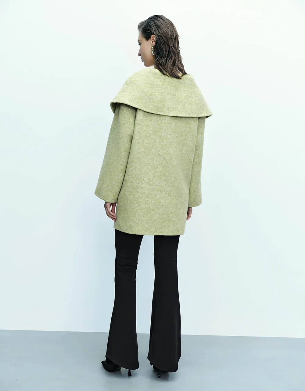 Loose A-Line Wool Blend Coat sold by Urban Revivo product image thumbnail 3