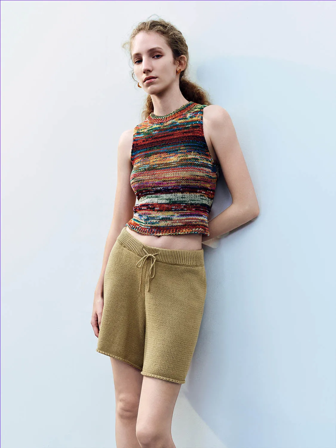 Drawstring Waist Knitted Shorts sold by Urban Revivo product image thumbnail 5