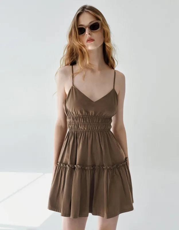 V-Neck A-Line Cami Dress sold by Urban Revivo