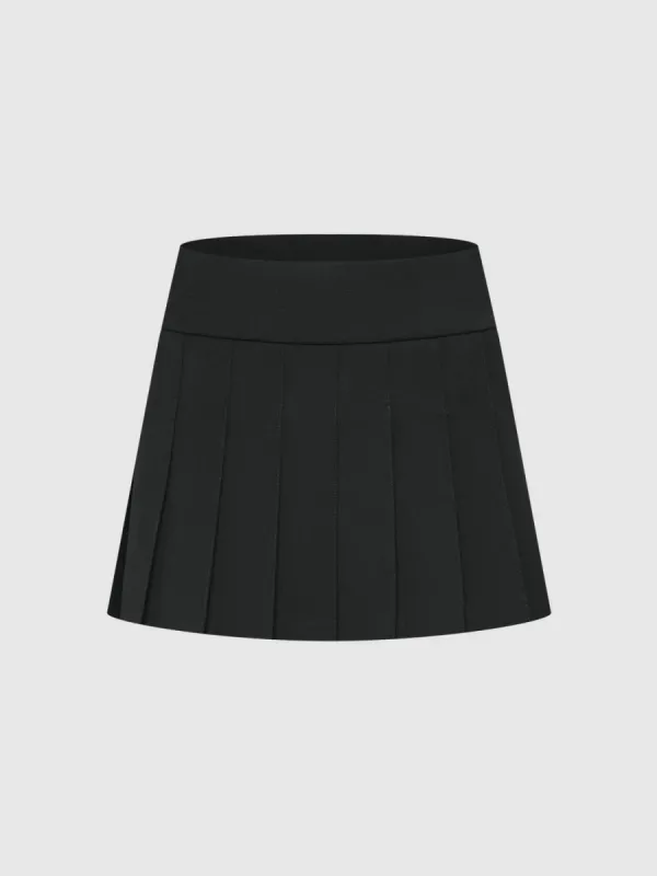 Pleated Mini A-Line Skirt sold by Urban Revivo