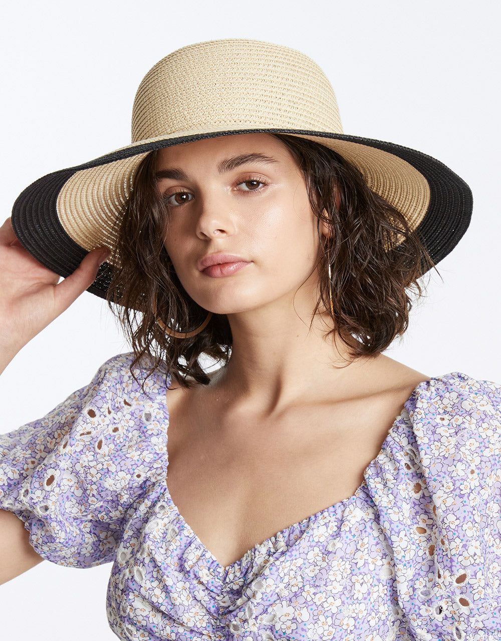 Contrast Trim Straw Hat sold by Urban Revivo product image thumbnail 5