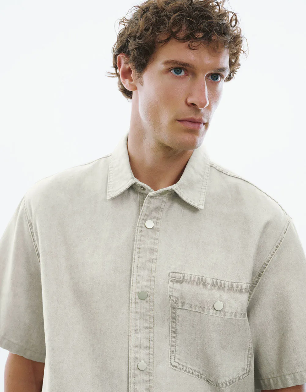 Fashion Denim Shirt sold by Urban Revivo product image thumbnail 4
