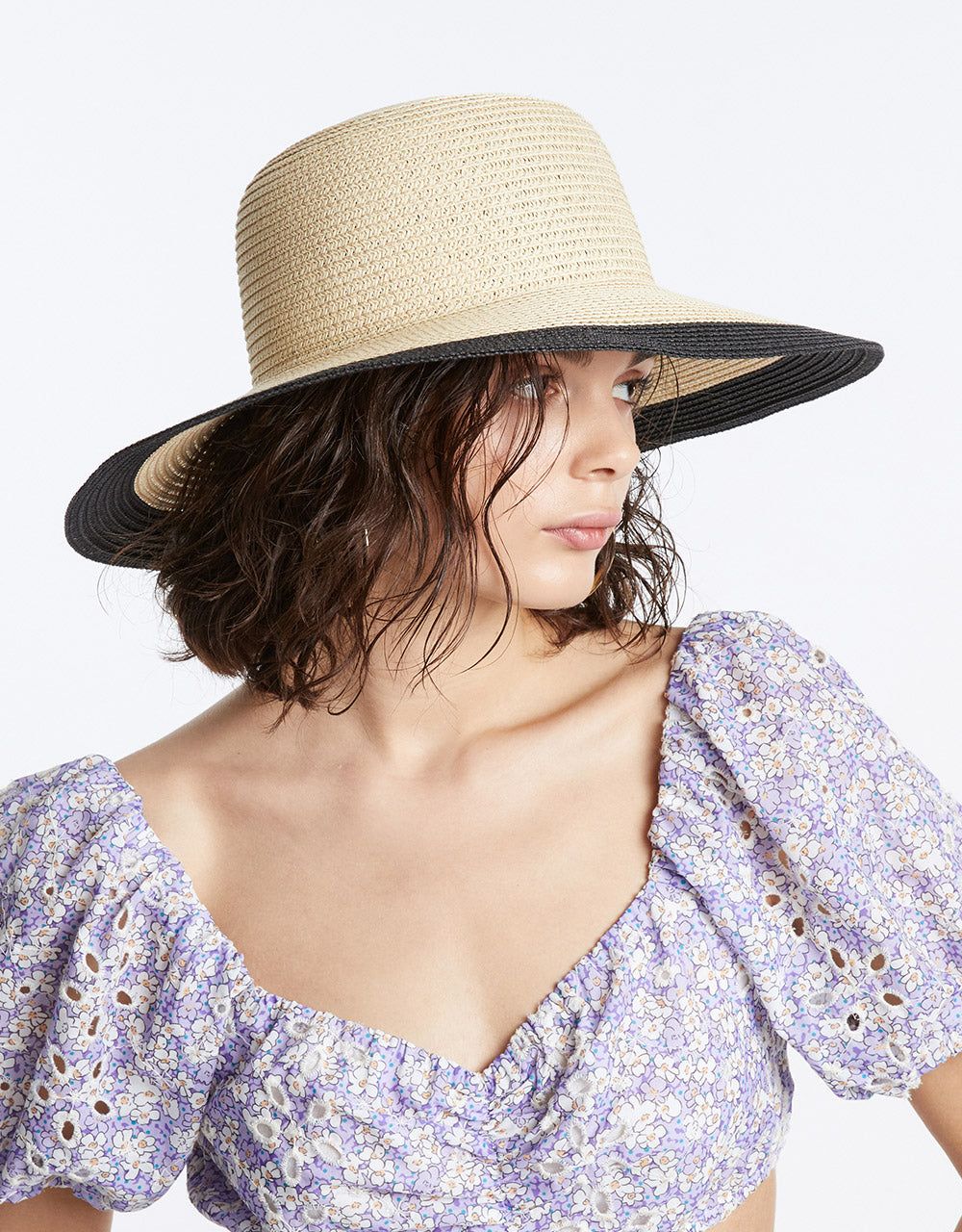 Contrast Trim Straw Hat sold by Urban Revivo product image thumbnail 2