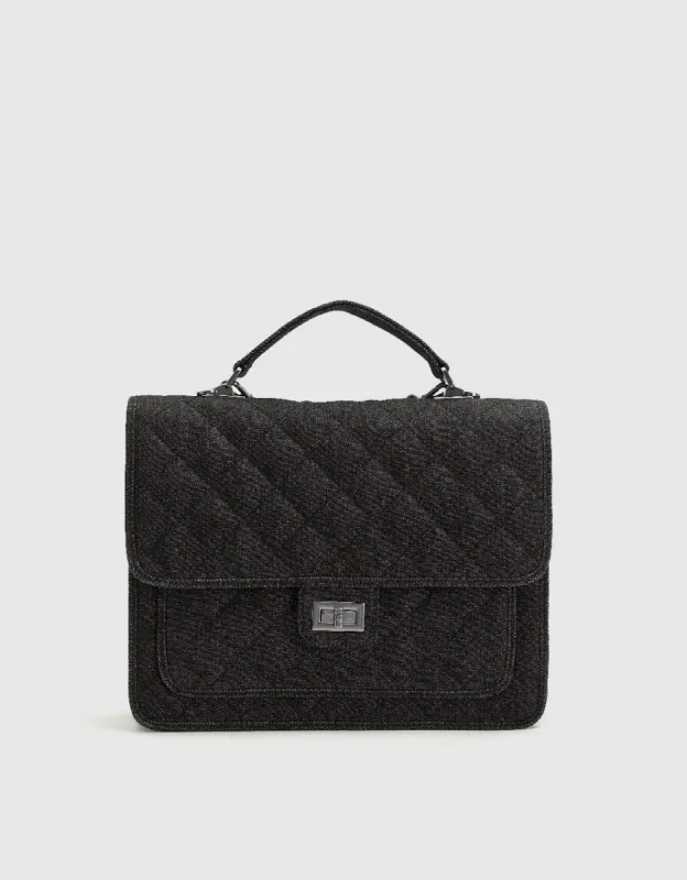 Embossed Denim Backpack sold by Urban Revivo