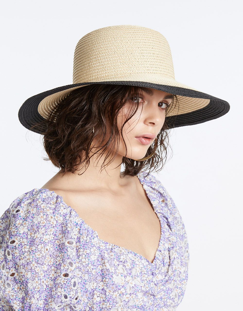 Contrast Trim Straw Hat sold by Urban Revivo product image thumbnail 3