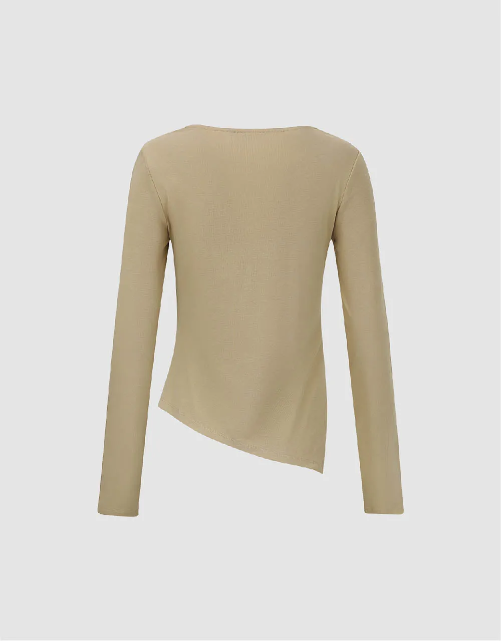 Asymmetric V-Neck Skinny T-Shirt sold by Urban Revivo product image thumbnail 5