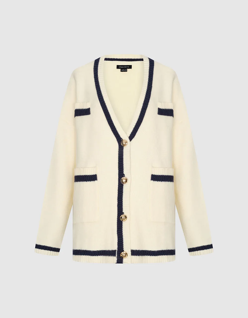 V-Neck Knitted Cardigan sold by Urban Revivo product image thumbnail 2