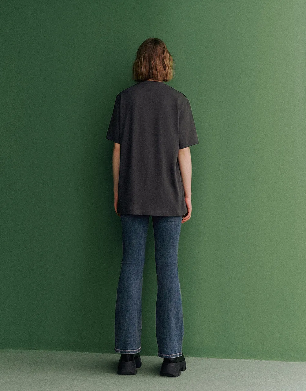 Printed Crew Neck Loose T-Shirt sold by Urban Revivo product image thumbnail 5