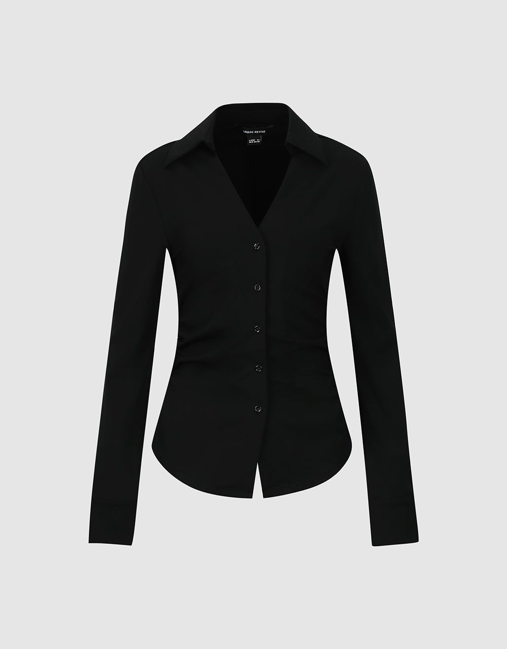 V-Neck Lapel Shirt sold by Urban Revivo product image thumbnail 2