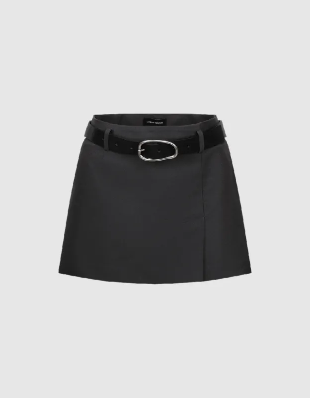 Mini Straight Skirt With Belt sold by Urban Revivo