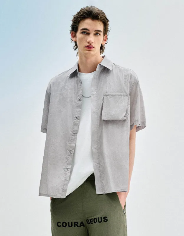 Textured Loose Shirt sold by Urban Revivo
