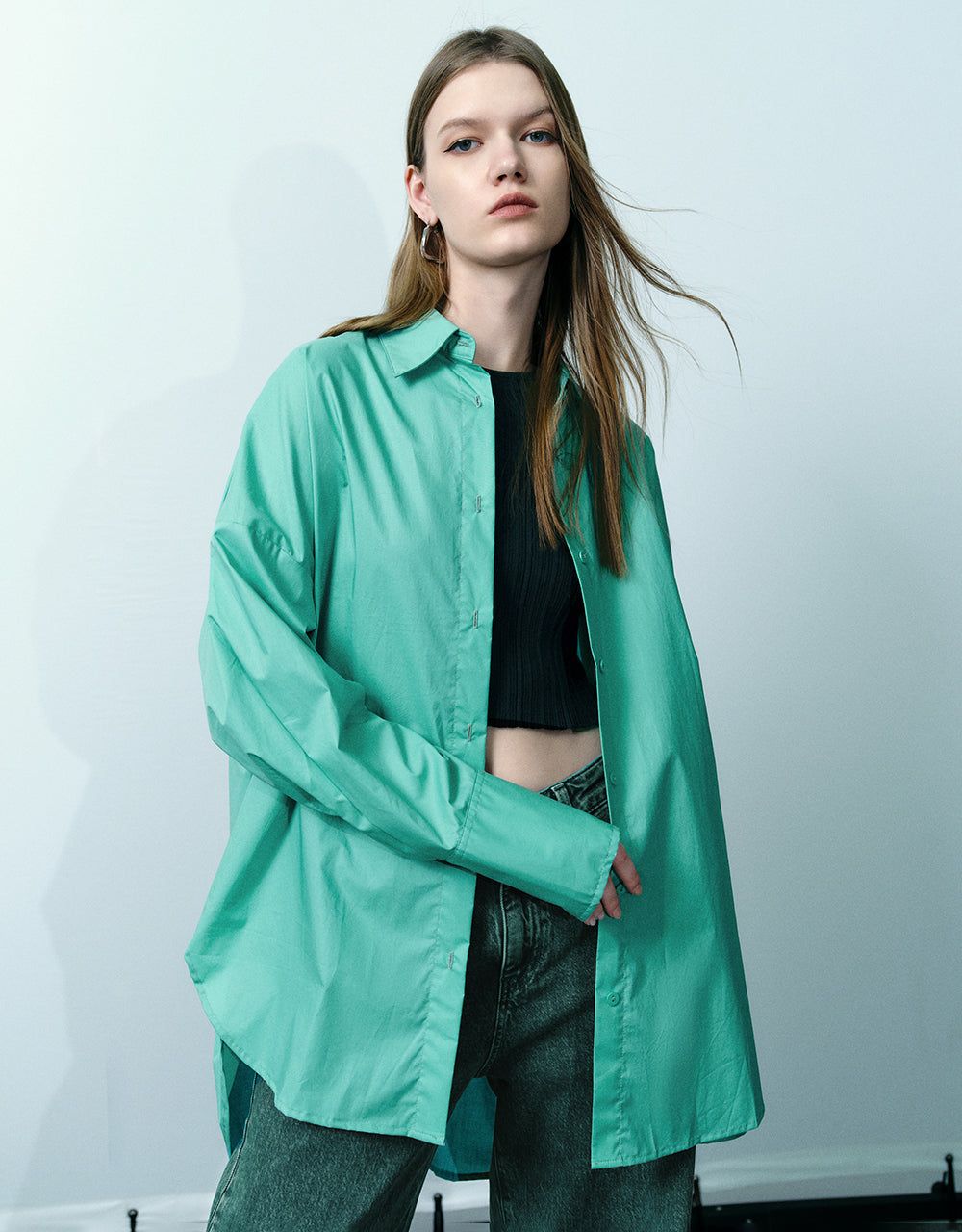 Button Up Loose Shirt sold by Urban Revivo