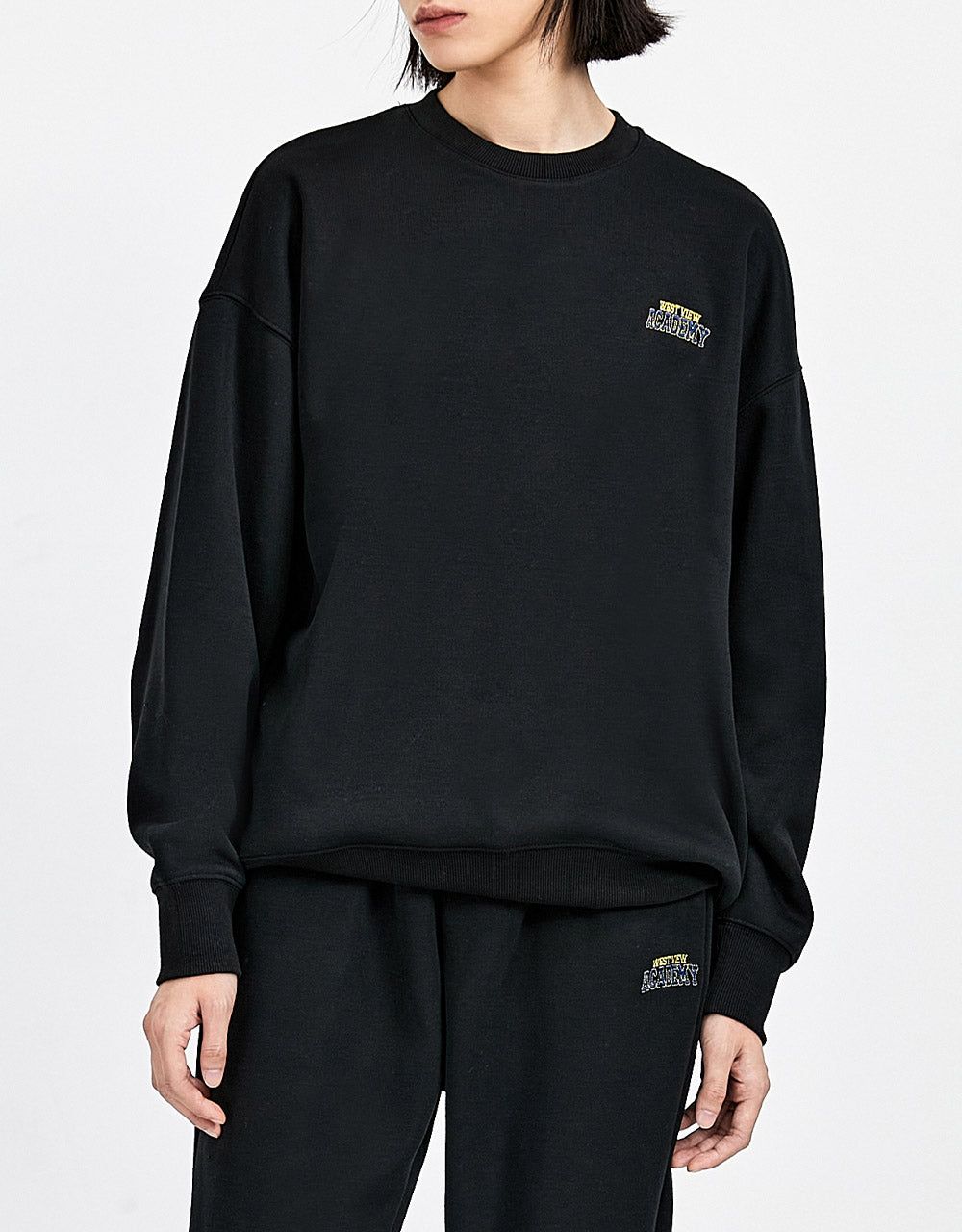 Letter Embroidery Drop Shoulder Sweatshirt sold by Urban Revivo product image thumbnail 3