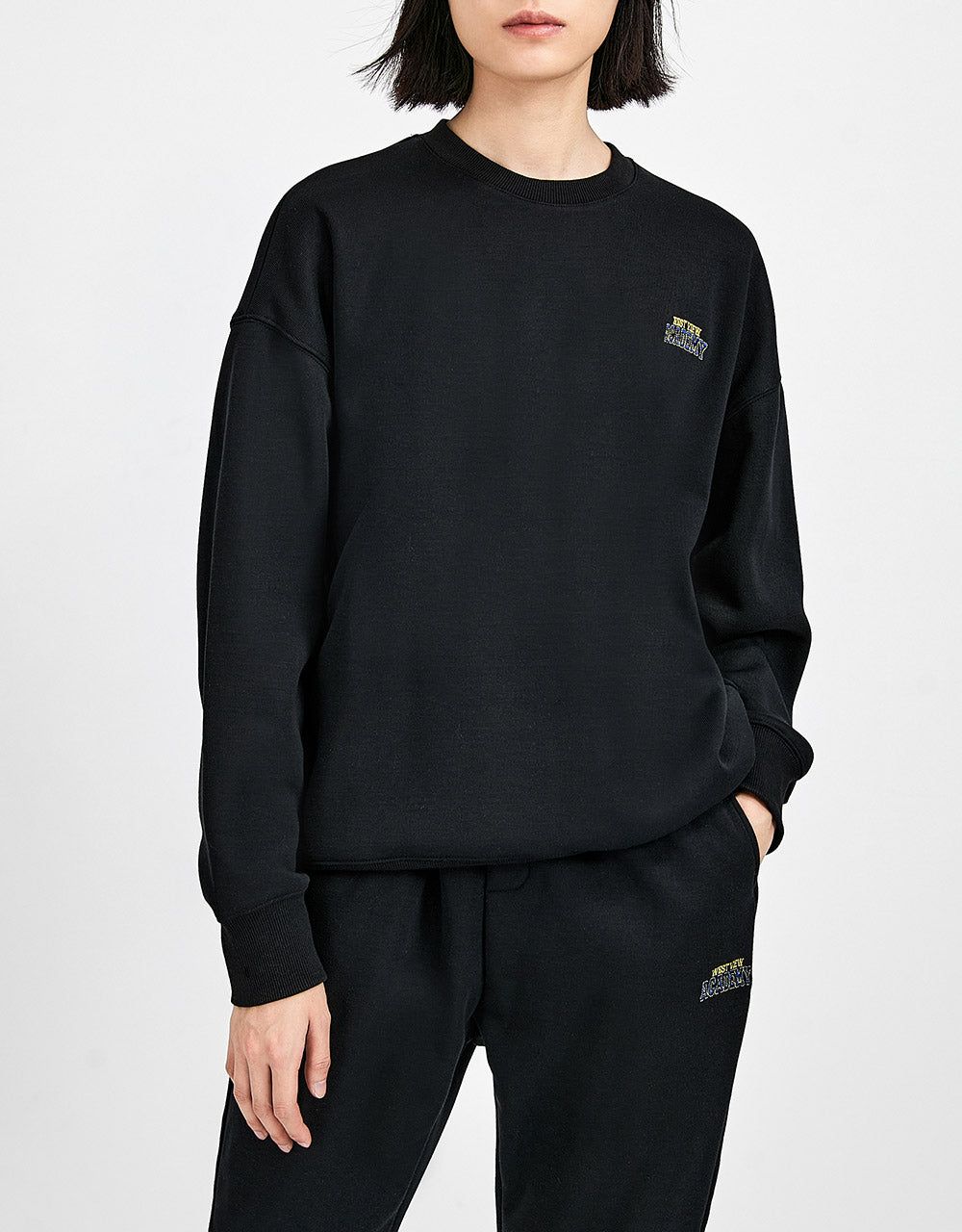 Letter Embroidery Drop Shoulder Sweatshirt sold by Urban Revivo product image thumbnail 2
