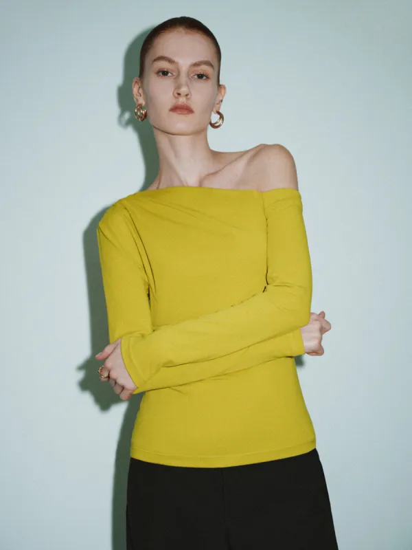 One Shoulder Skinny T-Shirt sold by Urban Revivo