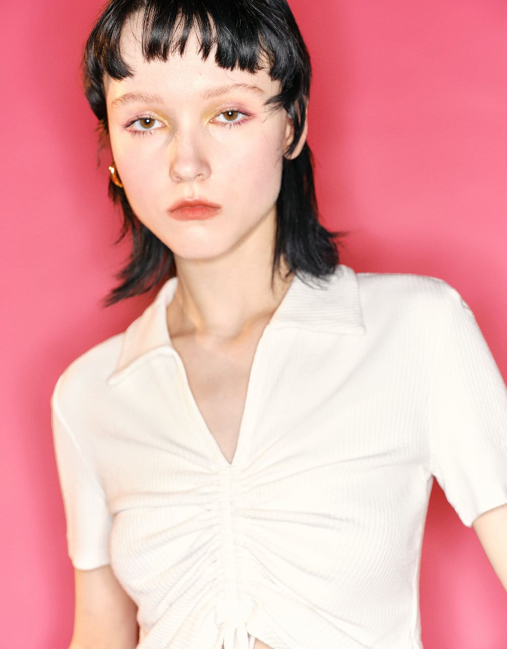 Lace Up Front Knitted T-Shirt sold by Urban Revivo product image thumbnail 5