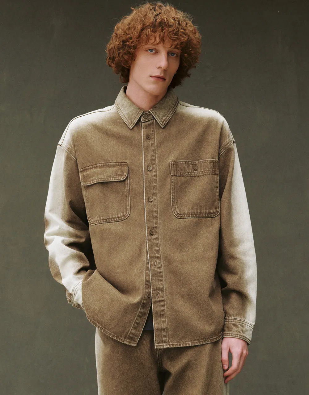 Button Up Denim Shirt sold by Urban Revivo