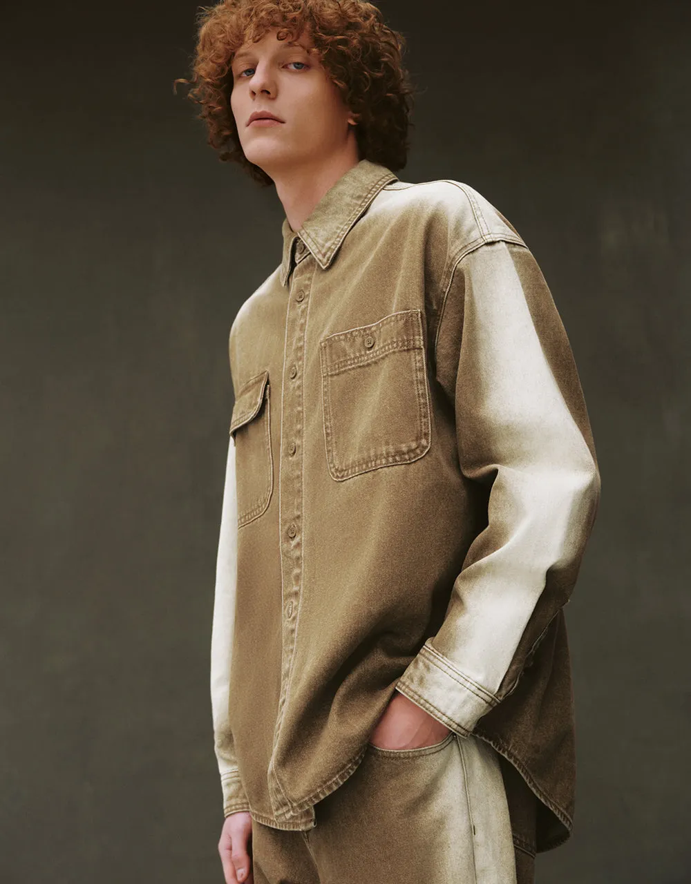 Button Up Denim Shirt sold by Urban Revivo product image thumbnail 3