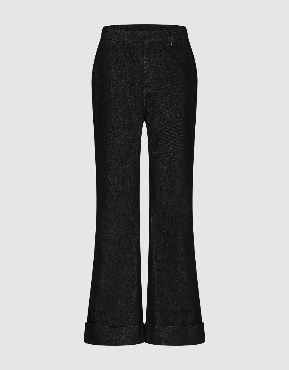Rolled Up Hem Wide-Leg Jeans sold by Urban Revivo