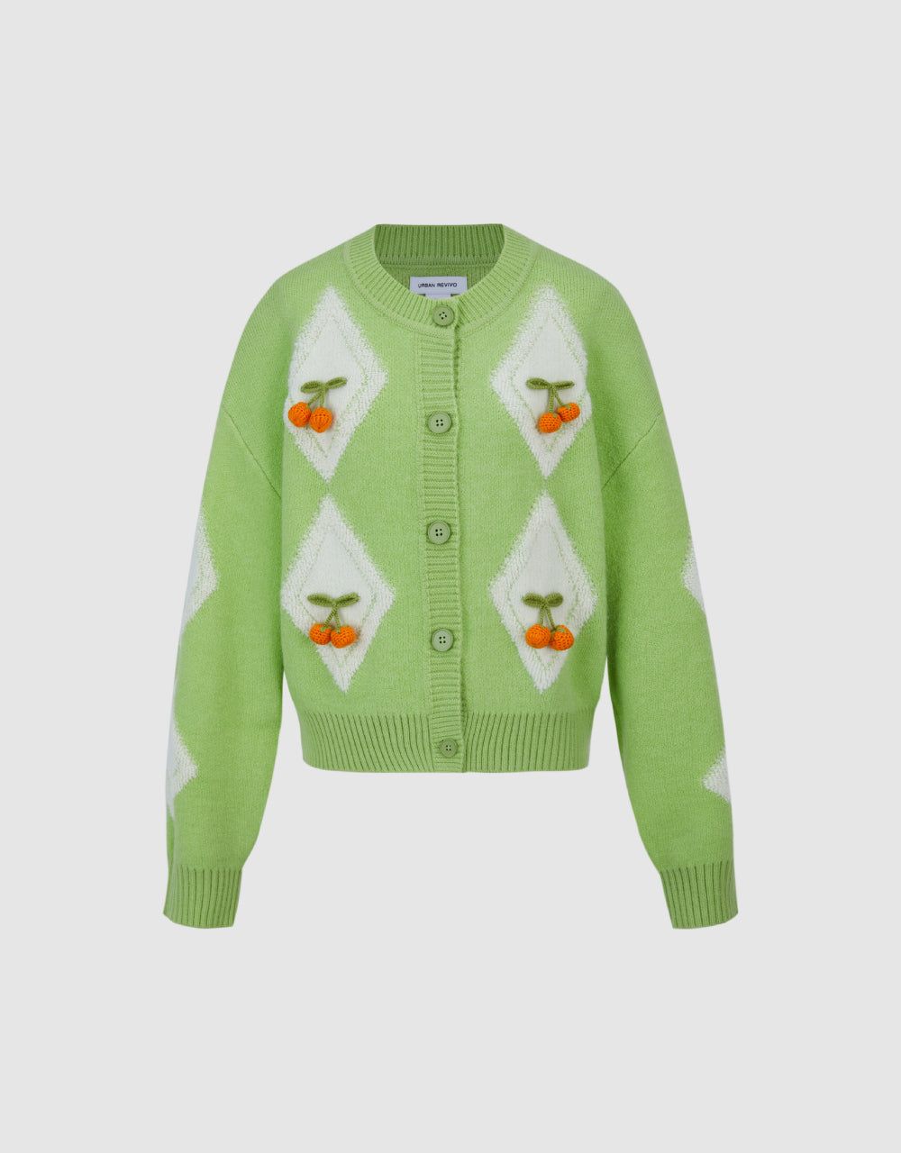 Cherry Embroidered Knit Cardigan sold by Urban Revivo