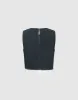 Sleeveless Crew Neck Denim Top sold by Urban Revivo