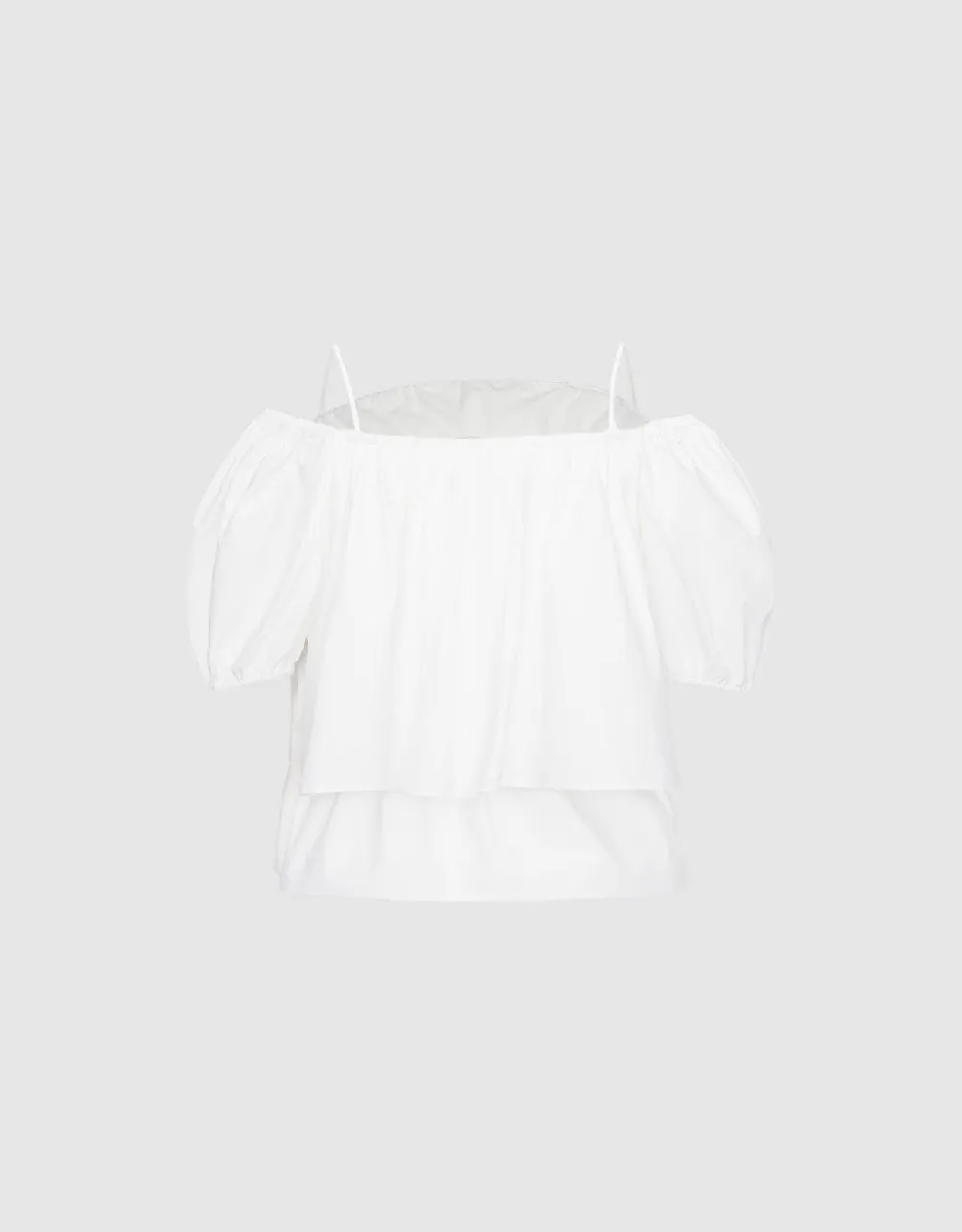 Puff Sleeve Off-Shoulder Overhead Shirt sold by Urban Revivo product image thumbnail 2