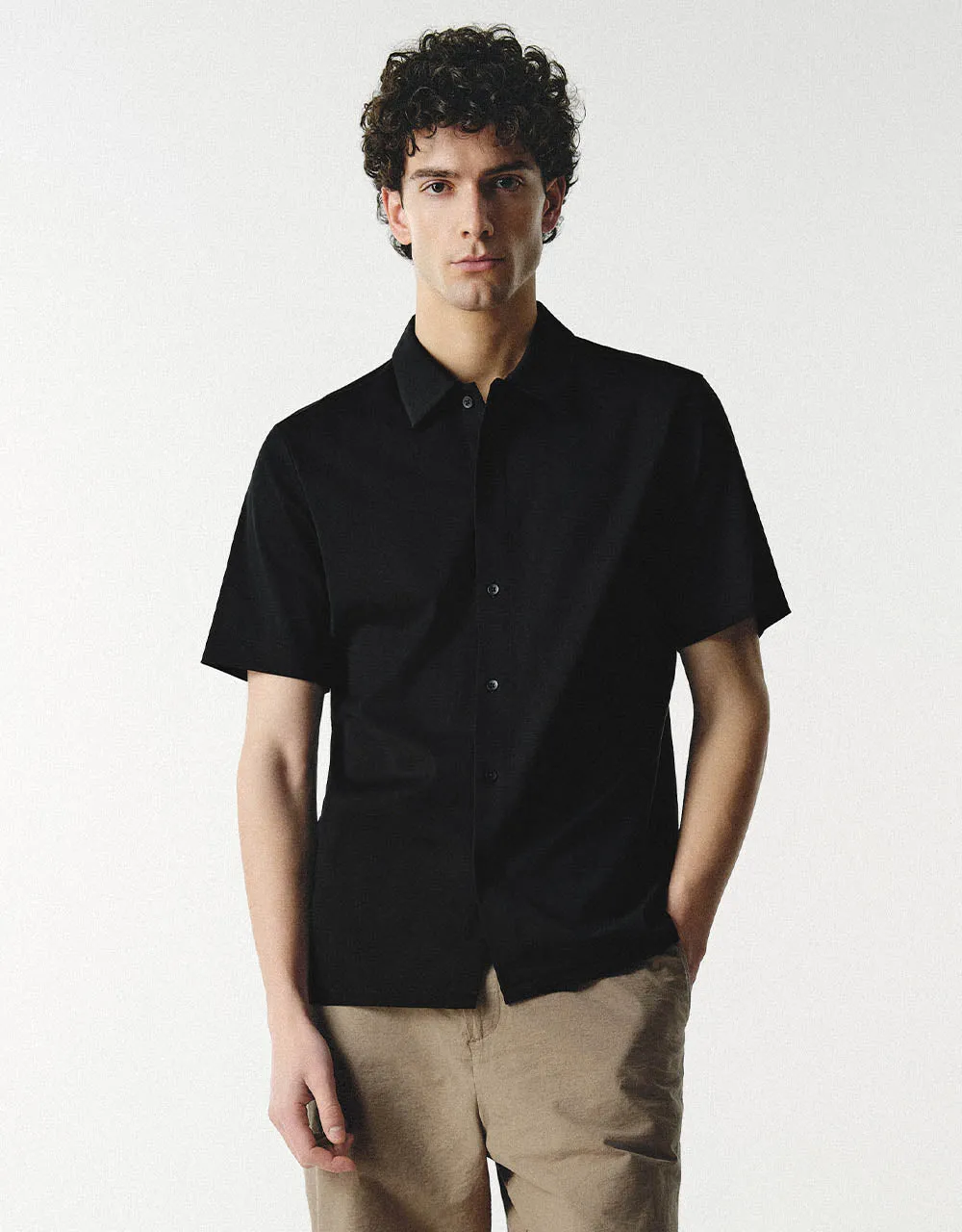 Button Up Straight Shirt sold by Urban Revivo