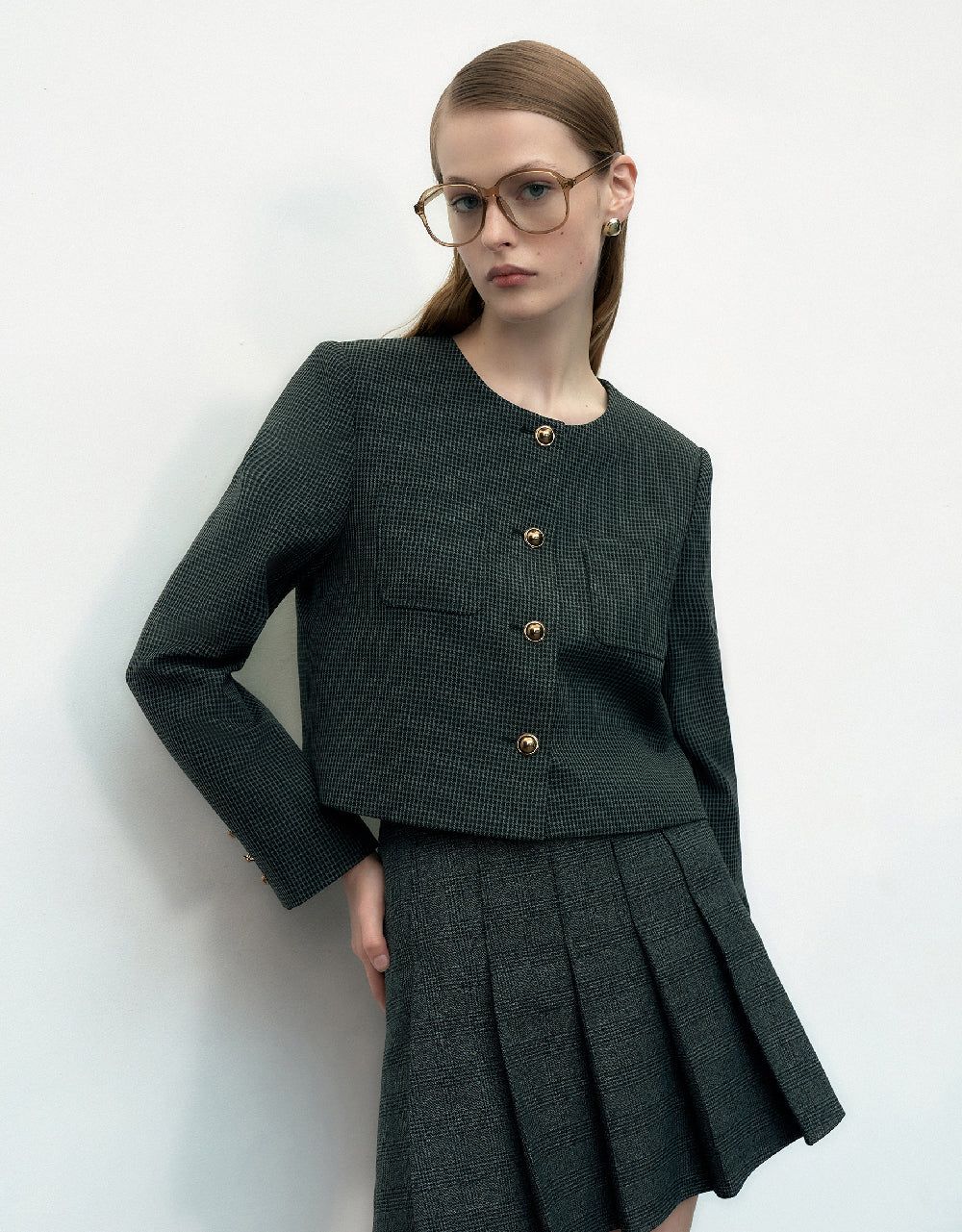 Crew Neck Straight Jacket sold by Urban Revivo