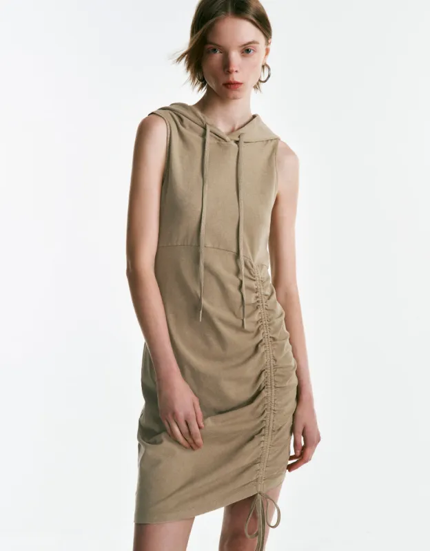 Sleeveless Hooded Skater Dress made by Urban Revivo