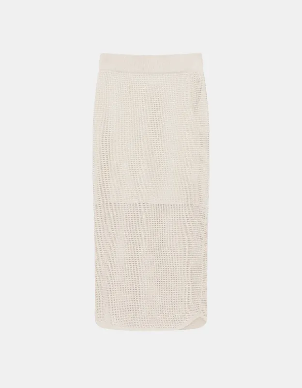 Pointelle Knit Skirt sold by Urban Revivo