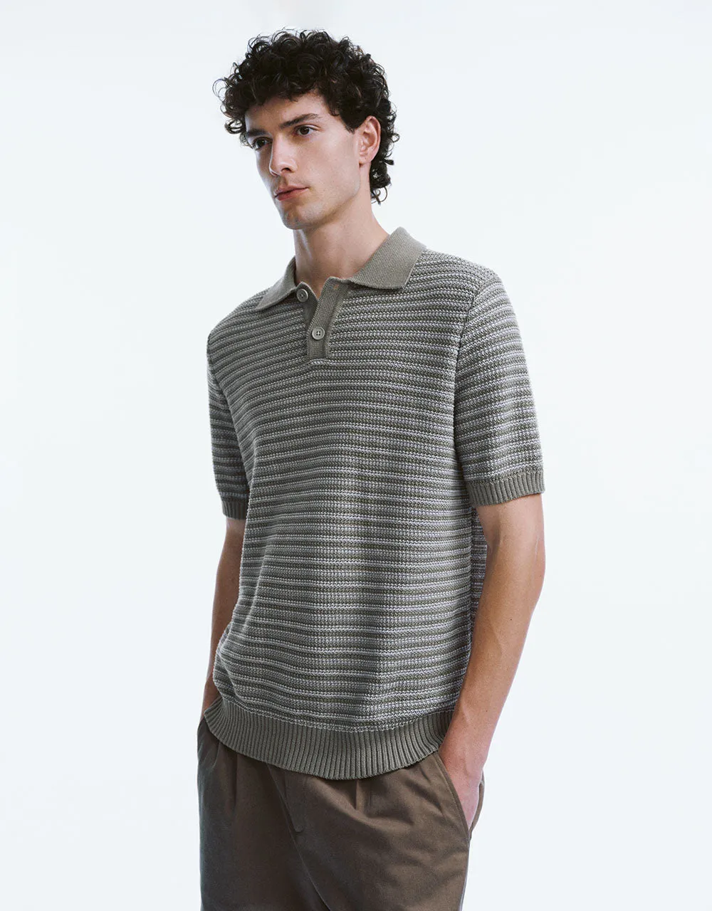 Striped Knitted T-Shirt sold by Urban Revivo product image thumbnail 3