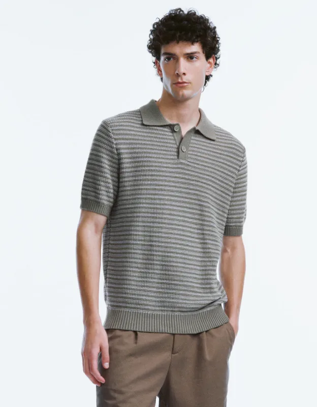 Striped Knitted T-Shirt sold by Urban Revivo