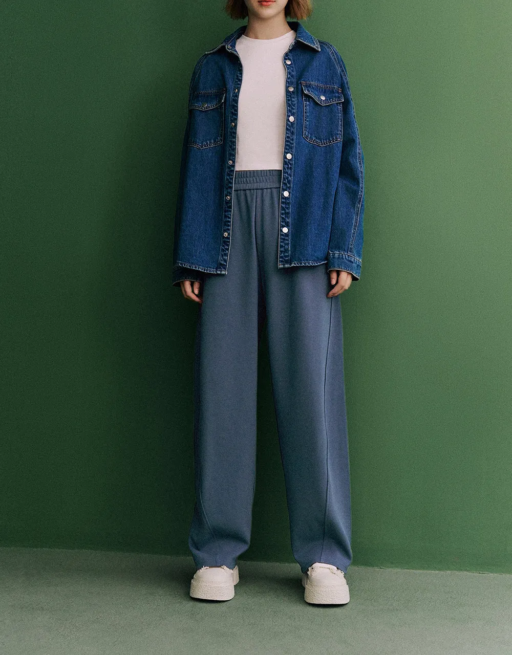 Elastic Waist Knitted Carrot Fit Pants sold by Urban Revivo product image thumbnail 2