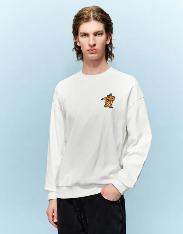 Cartoon Embossed Crew Neck T-Shirt sold by Urban Revivo