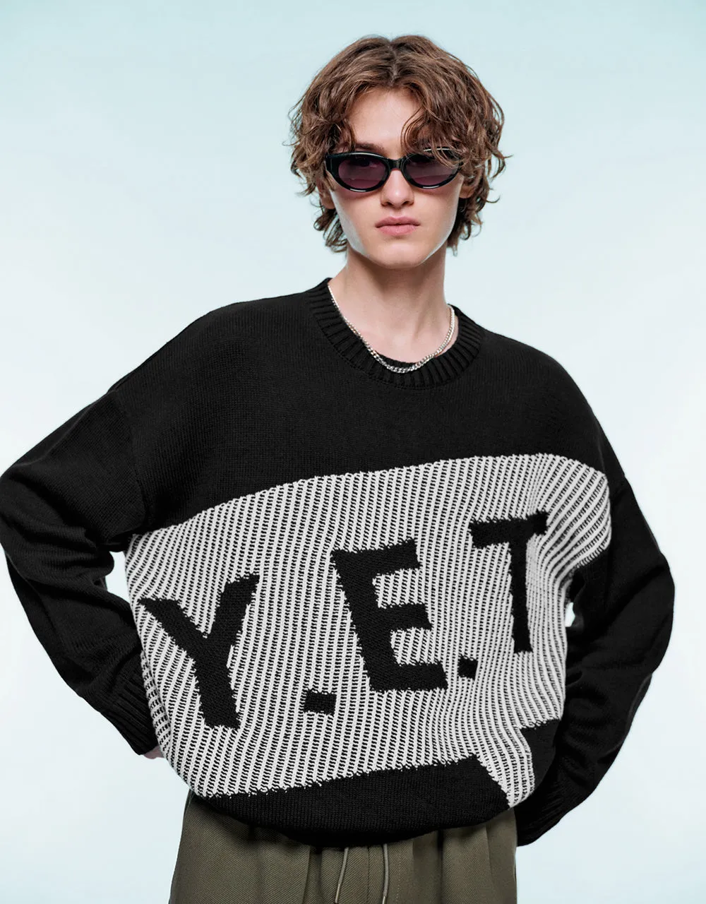 Drop Shoulder Sleeve Knitted T-Shirt sold by Urban Revivo