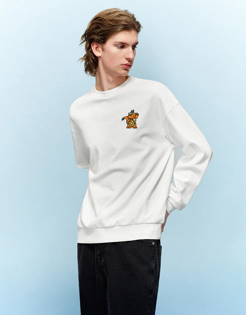 Cartoon Embossed Crew Neck T-Shirt sold by Urban Revivo product image thumbnail 3