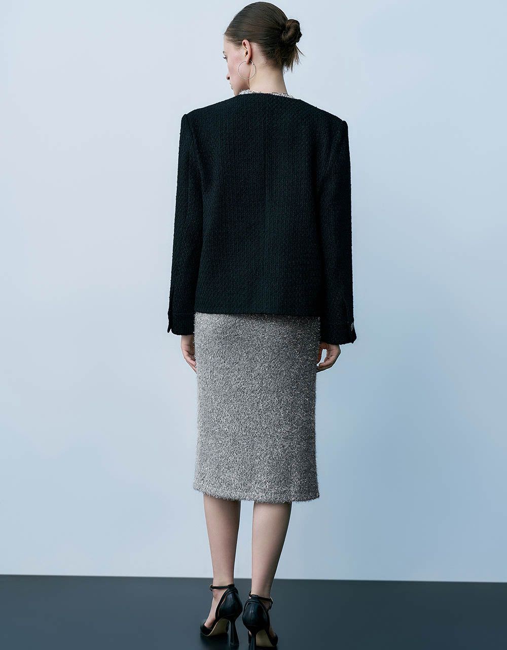 Straight Tweed Jacket With Fake Pockets sold by Urban Revivo product image thumbnail 4