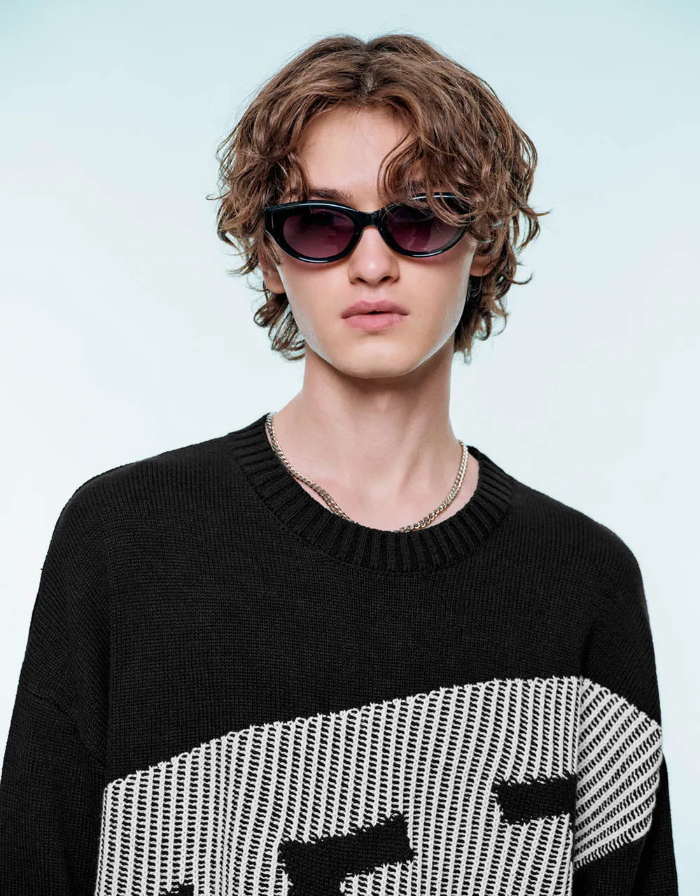 Drop Shoulder Sleeve Knitted T-Shirt sold by Urban Revivo product image thumbnail 4