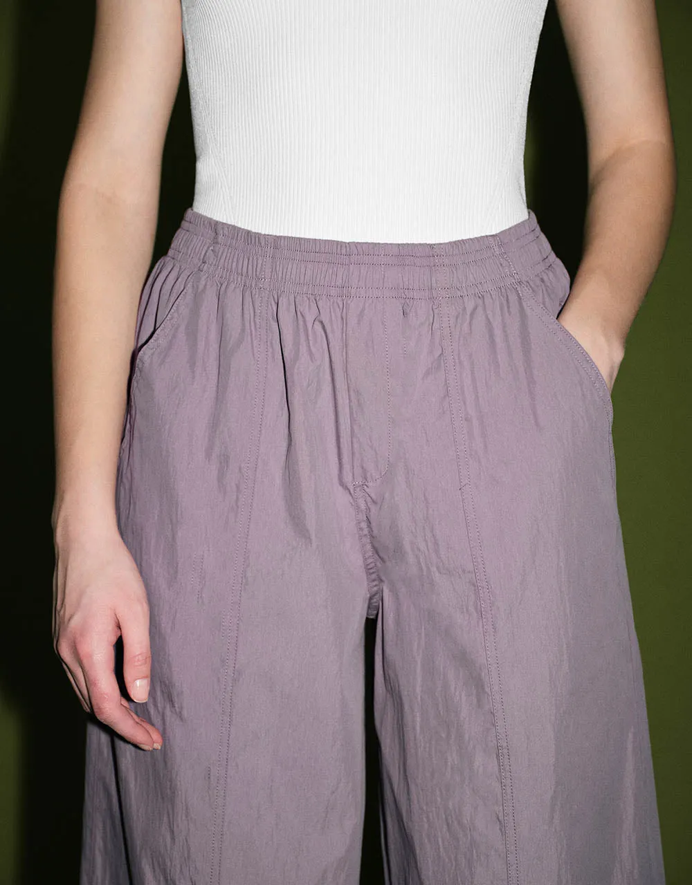 Elastic Waist Knitted Wide-Leg Pants sold by Urban Revivo product image thumbnail 5