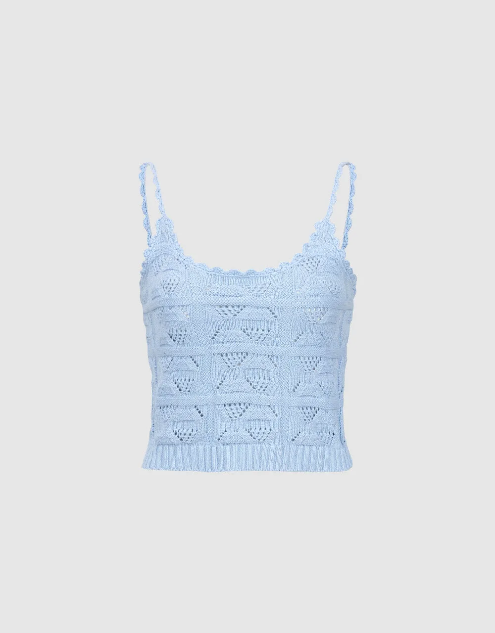 Crochet U Neck Knitted Cami Top sold by Urban Revivo product image thumbnail 2
