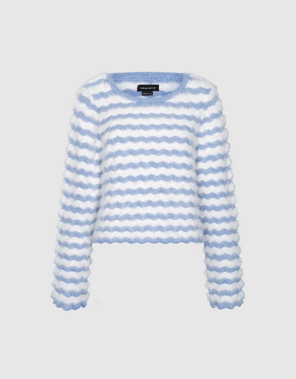 Striped Crew Neck Knitted T-Shirt sold by Urban Revivo product image thumbnail 2