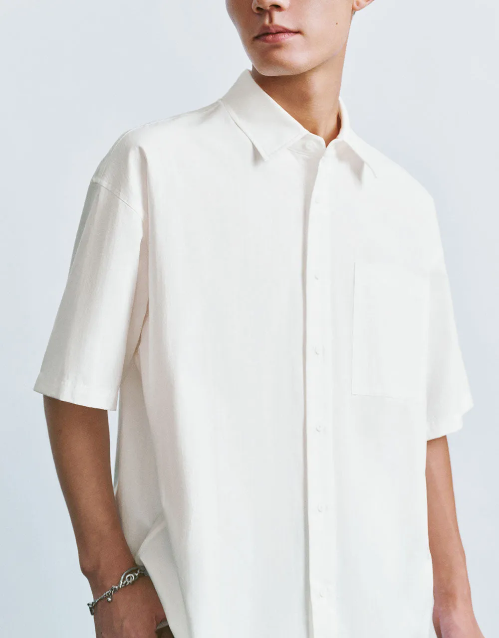 Button Up Loose Shirt sold by Urban Revivo product image thumbnail 3