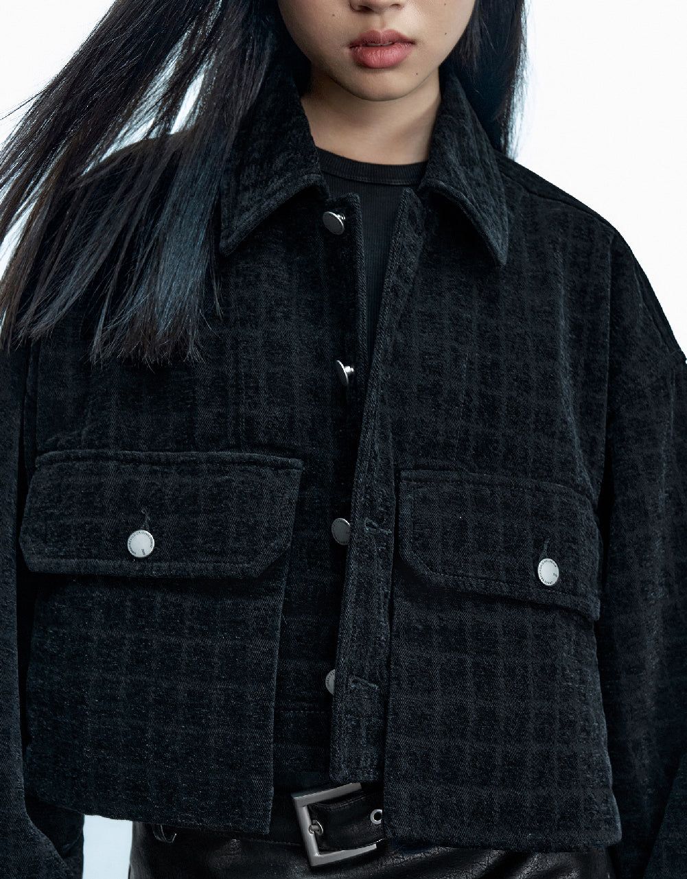 Cropped Button Up Denim Jacket sold by Urban Revivo product image thumbnail 5
