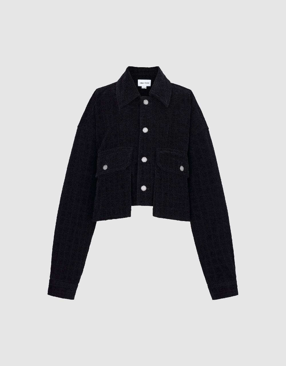 Cropped Button Up Denim Jacket sold by Urban Revivo