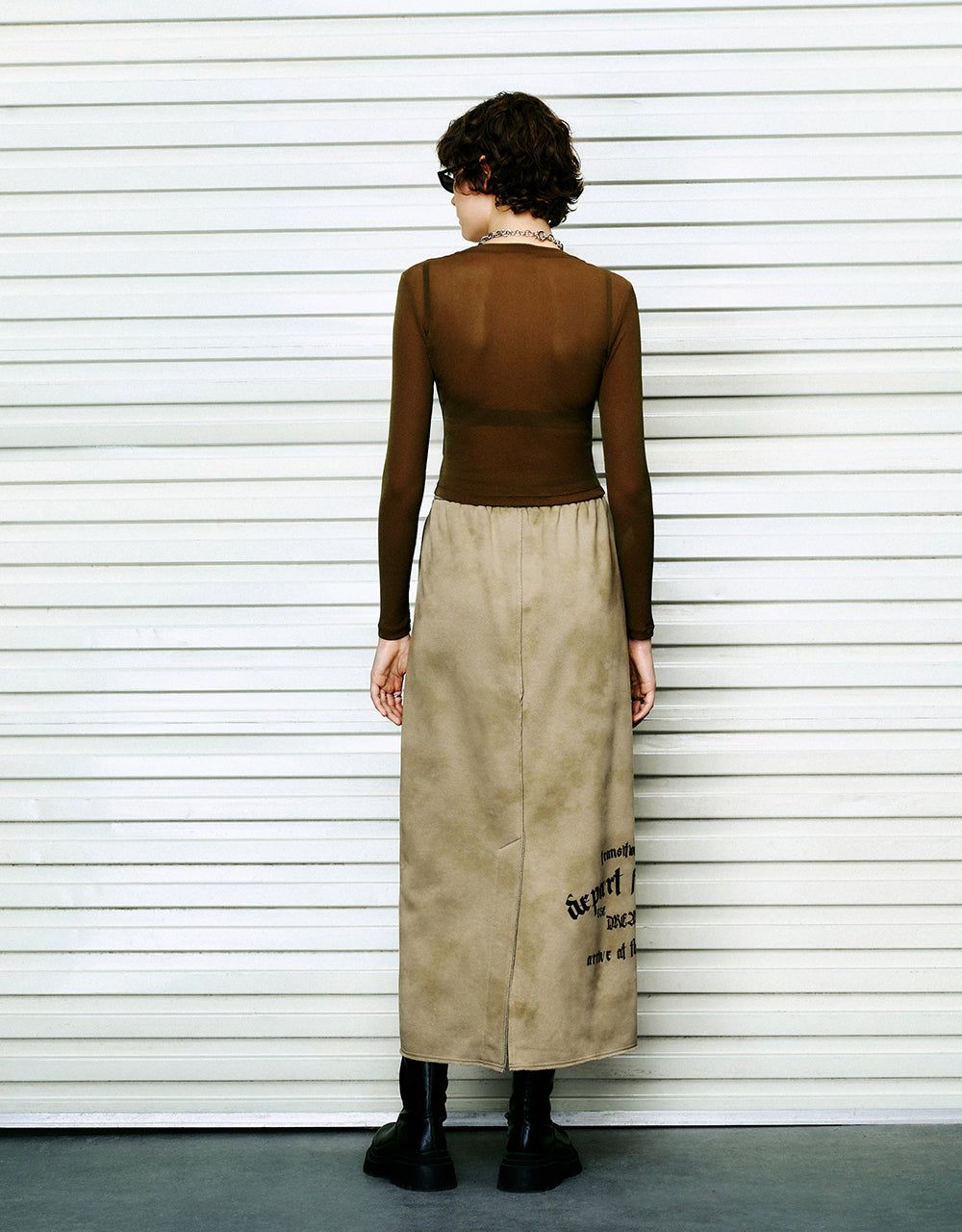 Letter Printed Crew Neck Knitted T-Shirt sold by Urban Revivo product image thumbnail 4