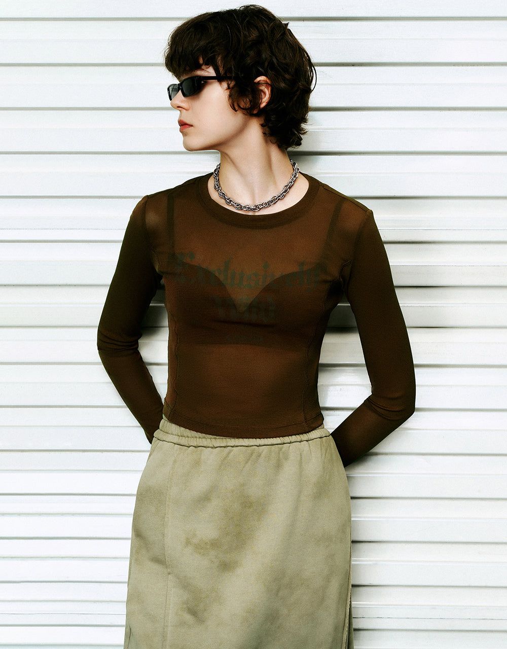 Letter Printed Crew Neck Knitted T-Shirt sold by Urban Revivo