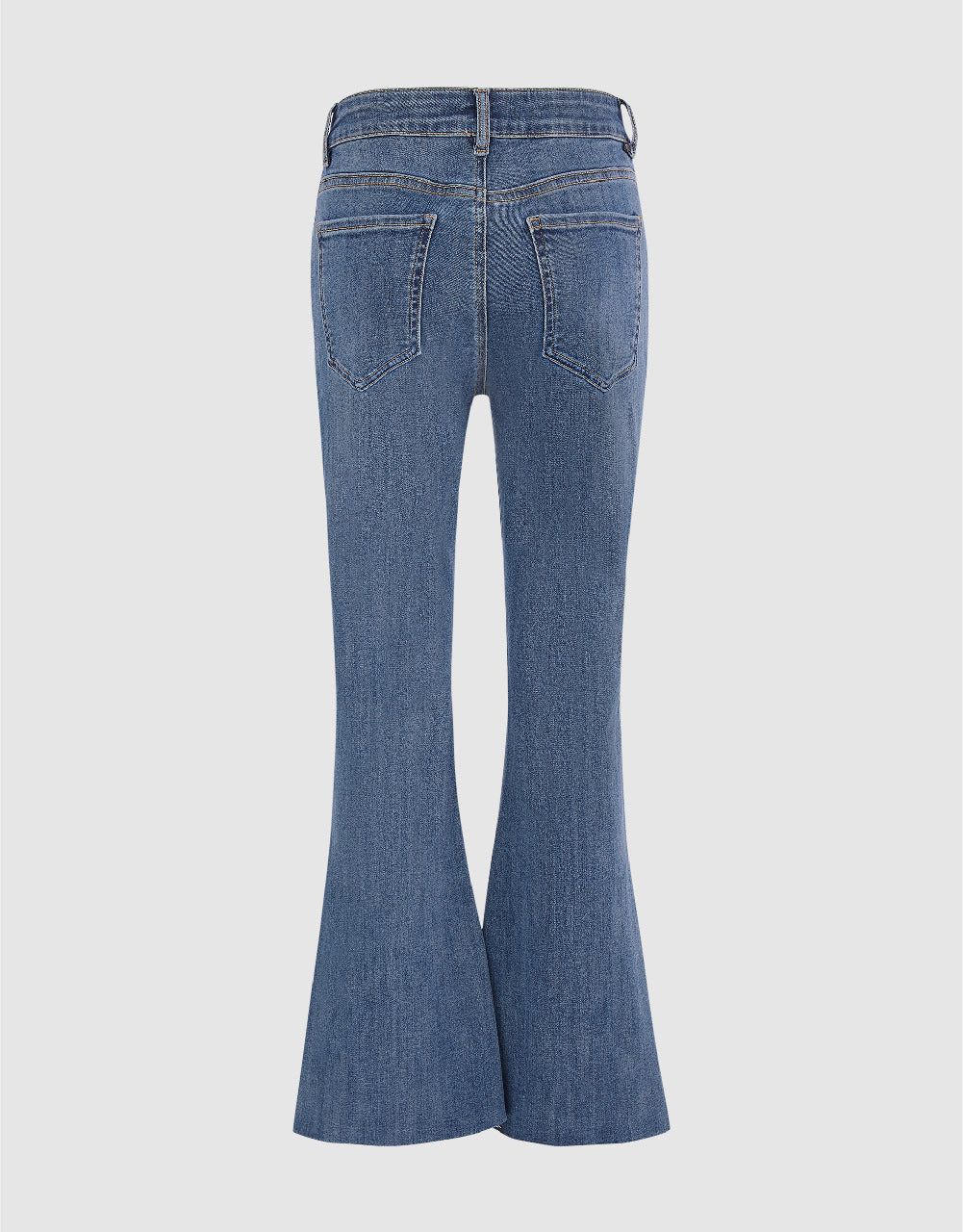Split Hem Flare Jeans sold by Urban Revivo product image thumbnail 3
