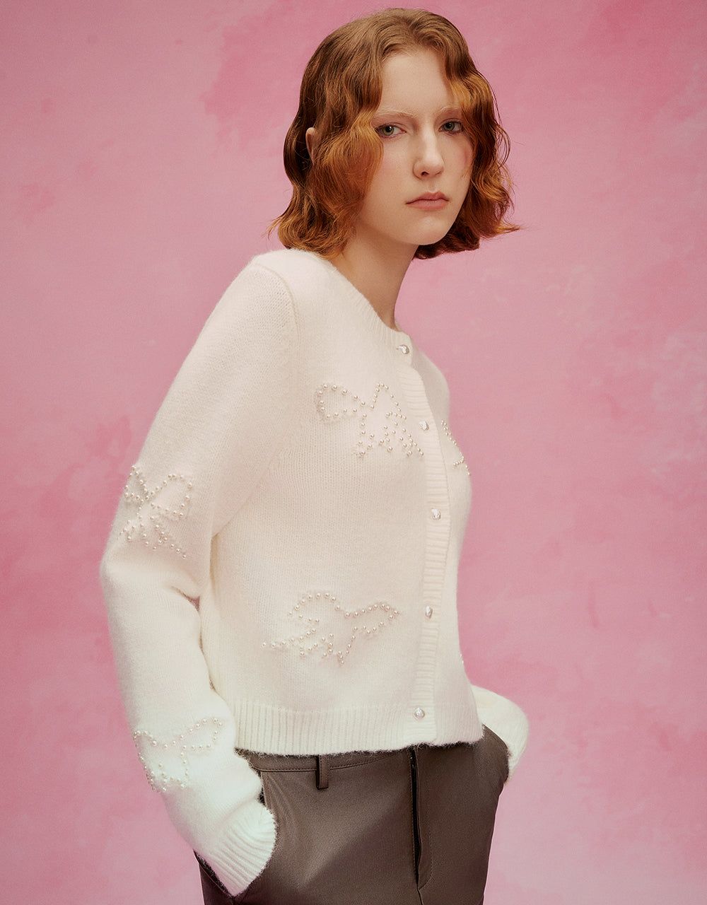 Crew Neck Knitted Cardigan sold by Urban Revivo product image thumbnail 3